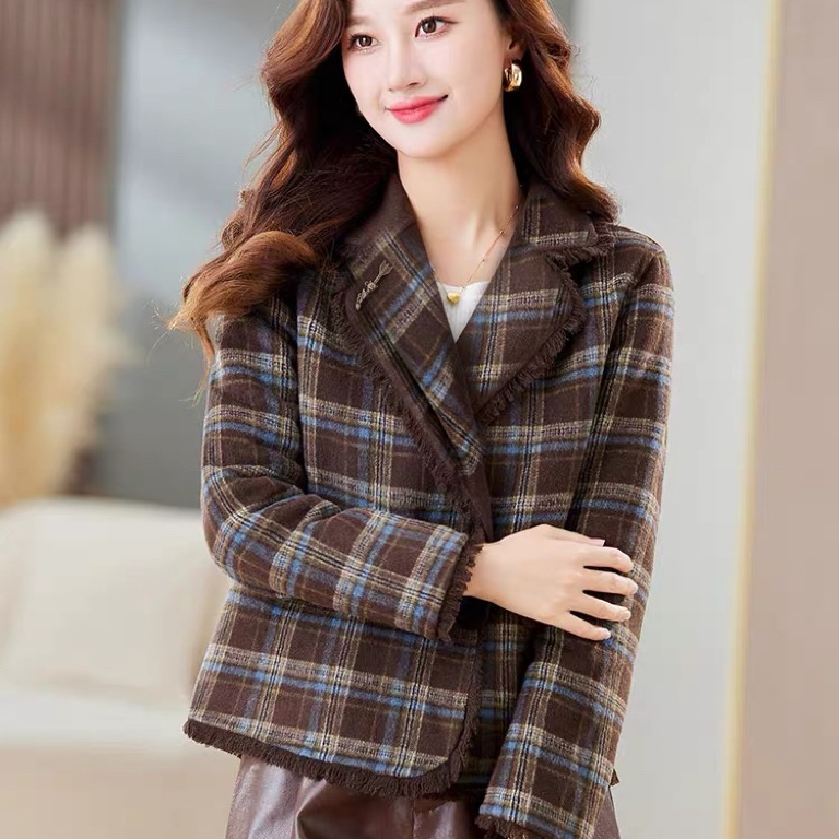 0071小香风西装2025新款洋气短款羊毛呢外套