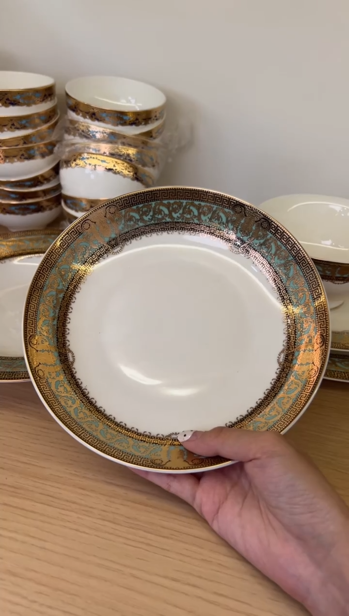 瓷片8寸深菜盘2个一单