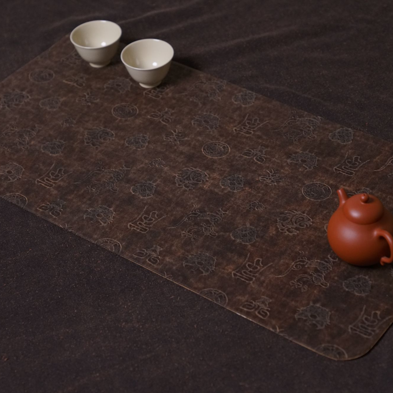 双面香云纱茶席【风】家用茶道干泡
