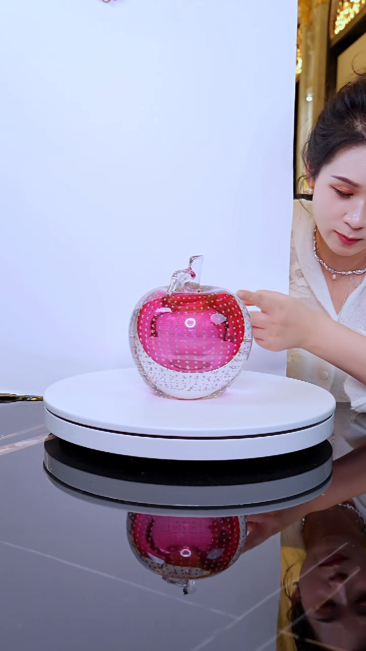 琉璃JY0029-4金红苹果摆件