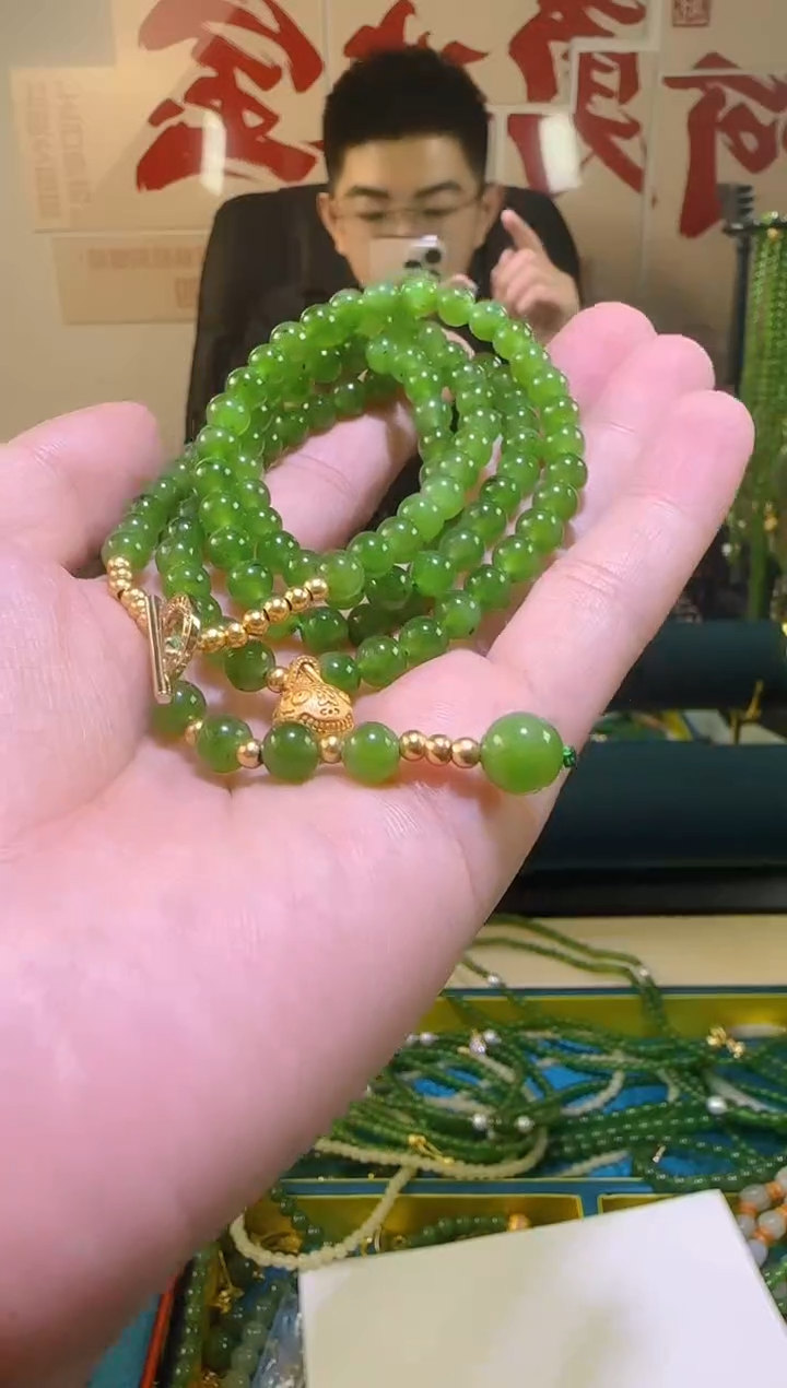 和田玉未镶嵌颈饰妈妈链