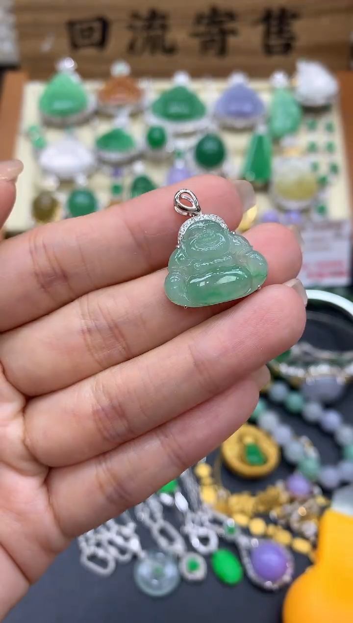 【闪购商品】翡翠颈饰18K金镶嵌279-中国好珍宝