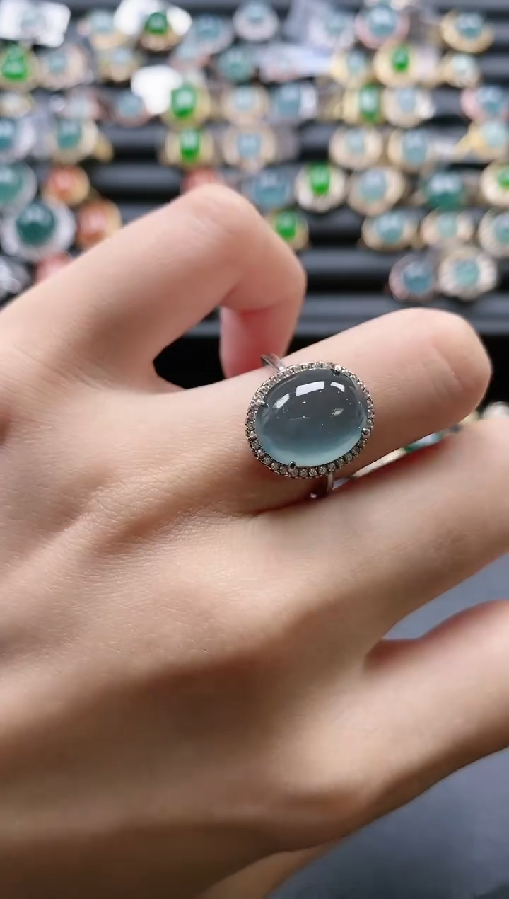 【闪购商品】翡翠戒指银S925镶嵌51511