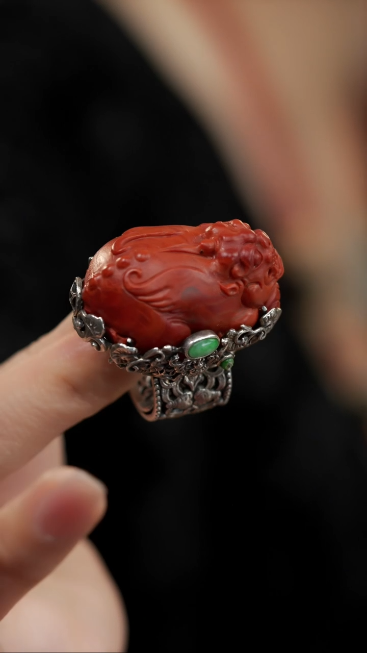 【闪购商品】南红玛瑙戒指未镶嵌        