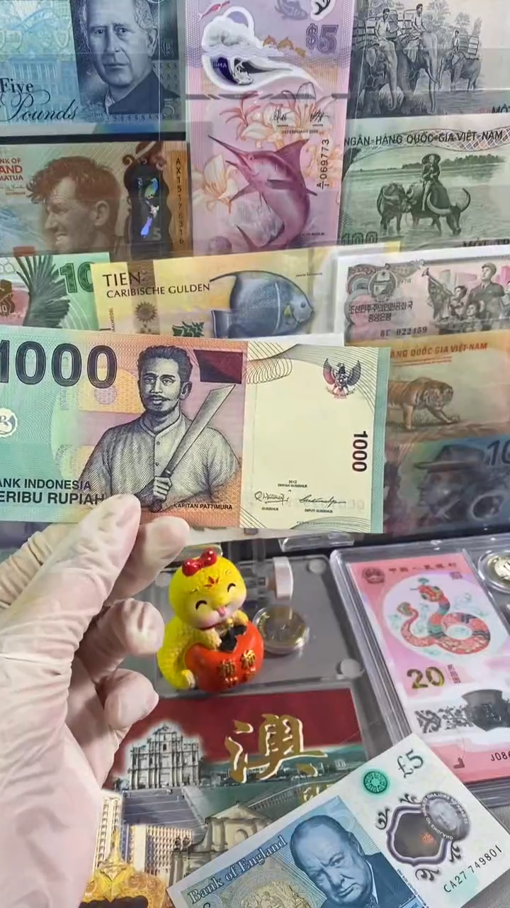 纸币印度尼西亚1000卢比 单张