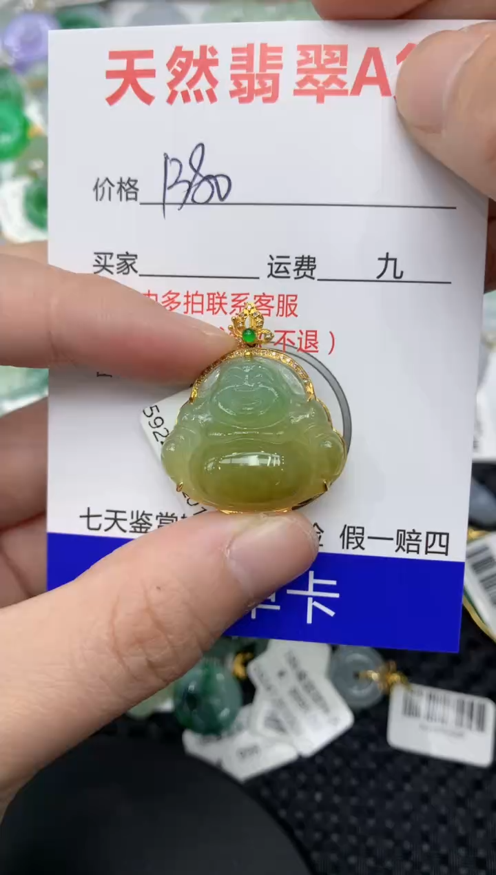 【闪购商品】翡翠颈饰18K金镶嵌111111111111