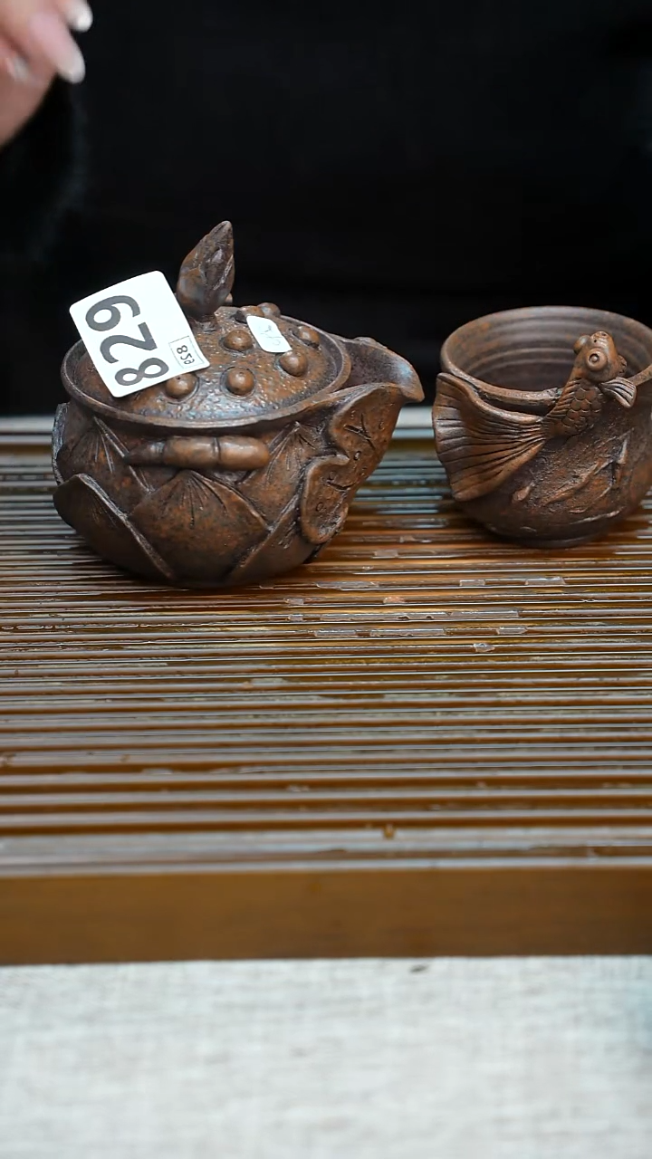 纯手工粗陶茶具每一只不一样