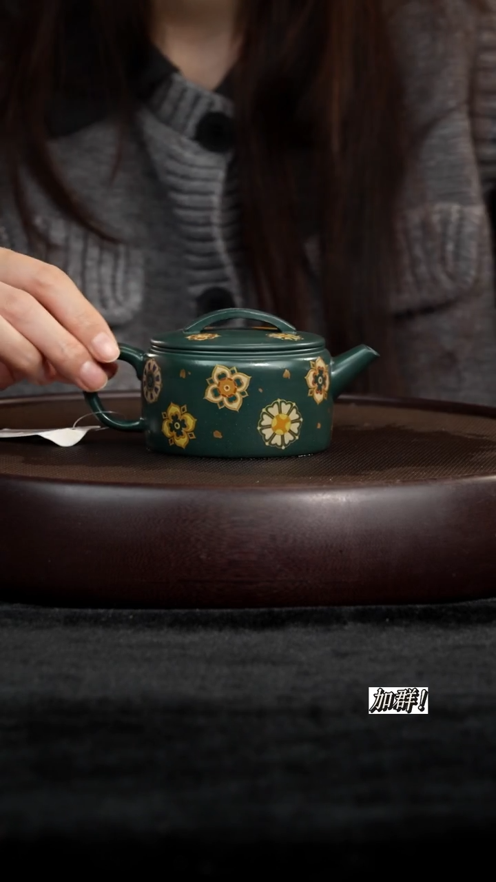 茶壶紫砂TY8110295绿泥汉瓦130c