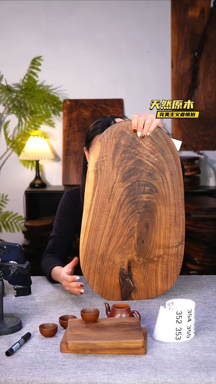 木北美黑胡桃原木.干裂疤结不属于商品质量问题完美主义者慎拍