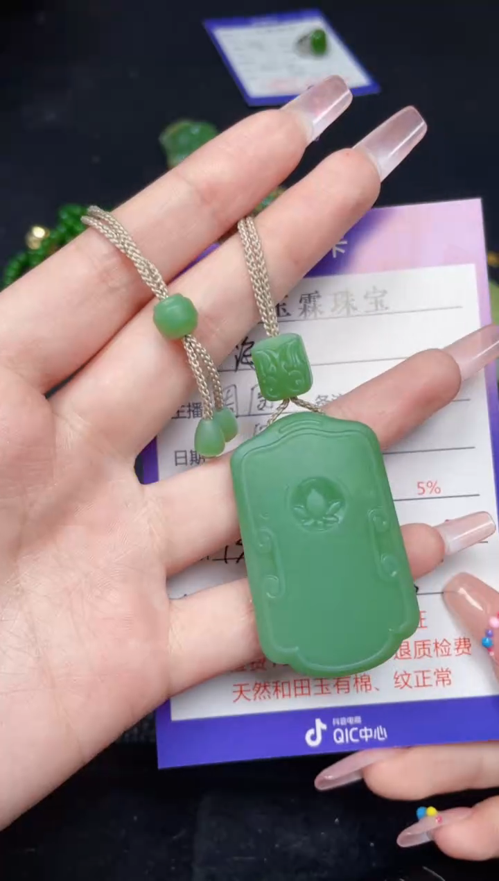 颈饰未镶嵌和田玉海****浪F303