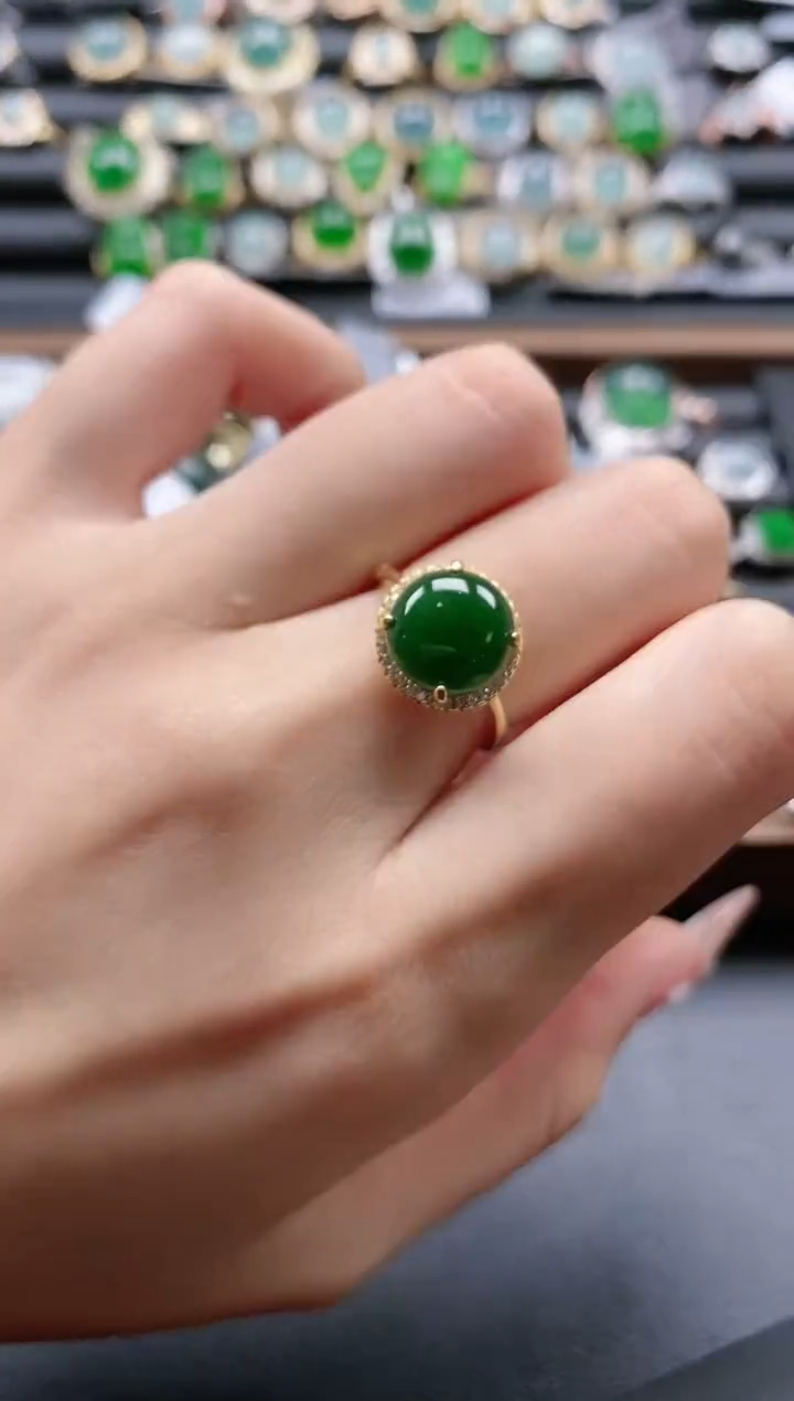 【闪购商品】翡翠戒指银S925镶嵌51511