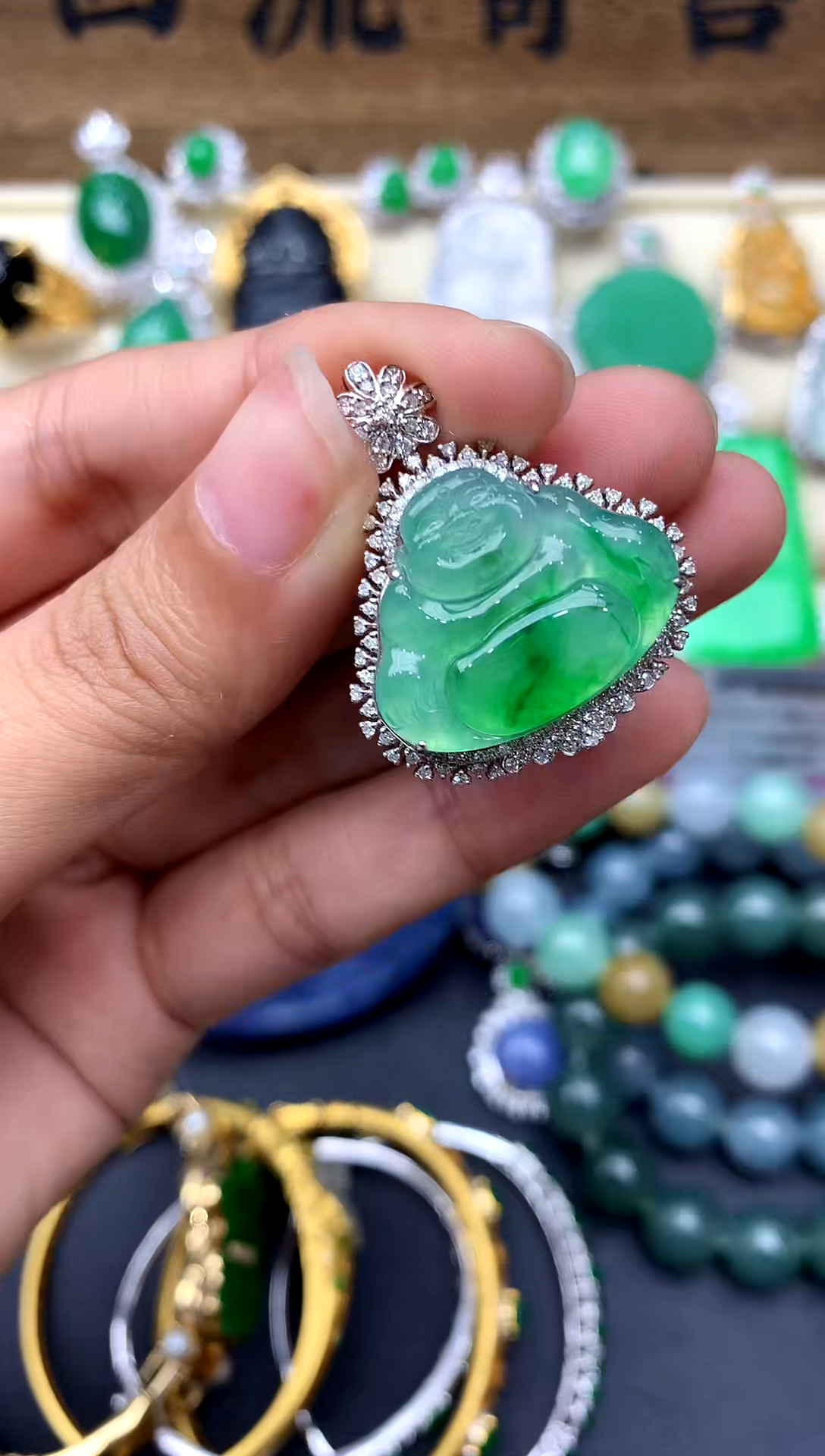 【闪购商品】翡翠颈饰18K金镶嵌328-中国好珍宝