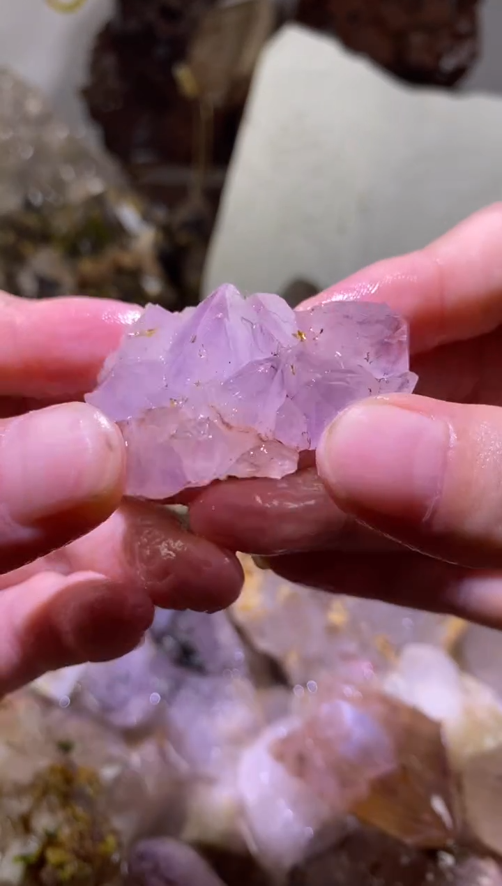 未镶嵌珠宝半成品水晶46号28g薰衣草紫花园