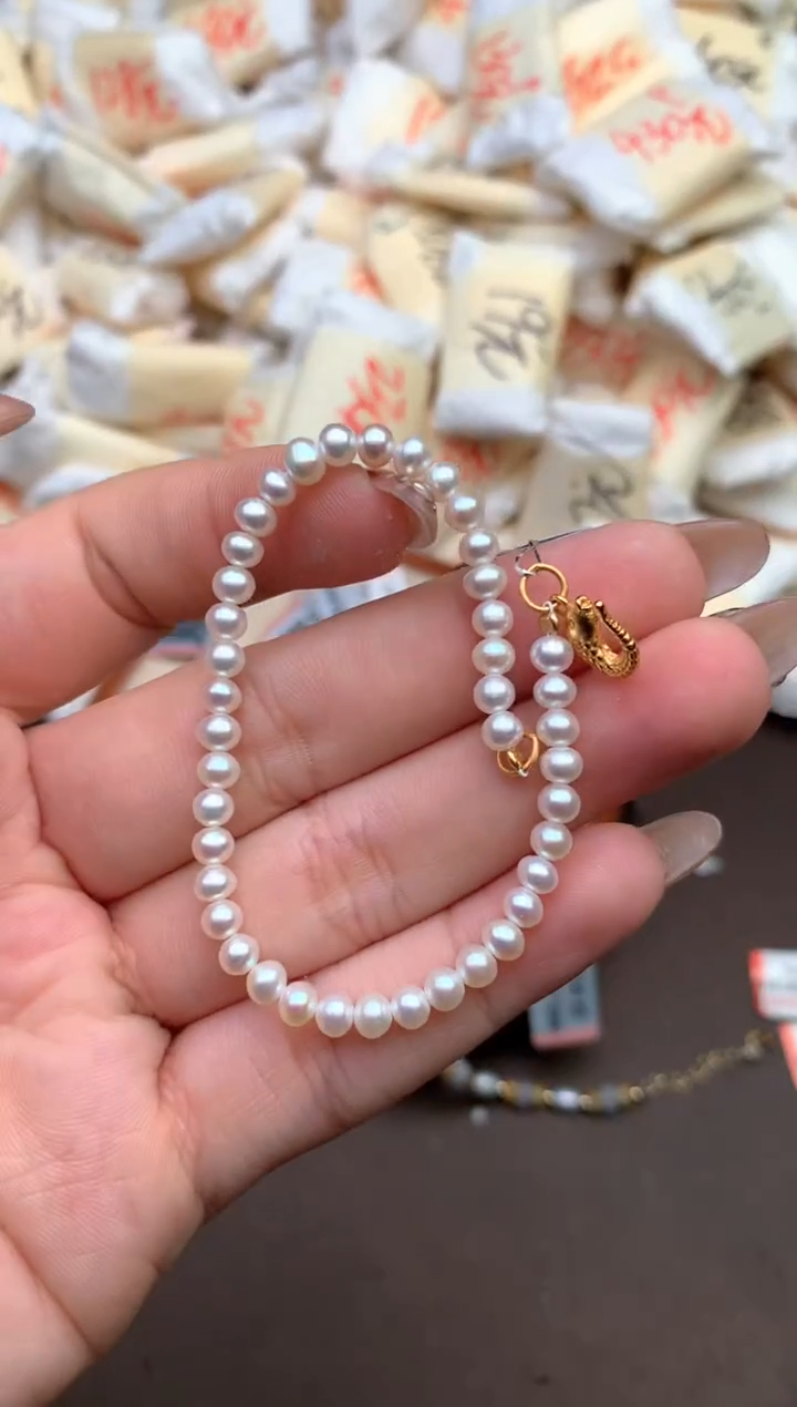 【闪购商品】淡水珍珠手绳银S925镶嵌  —