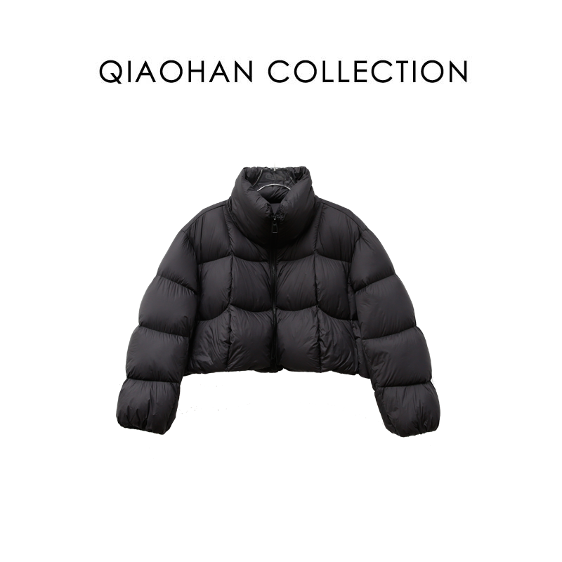 【俏韩—软芙芙】泡芙款白鹅绒加厚保暖连帽短款女款保暖鹅绒服