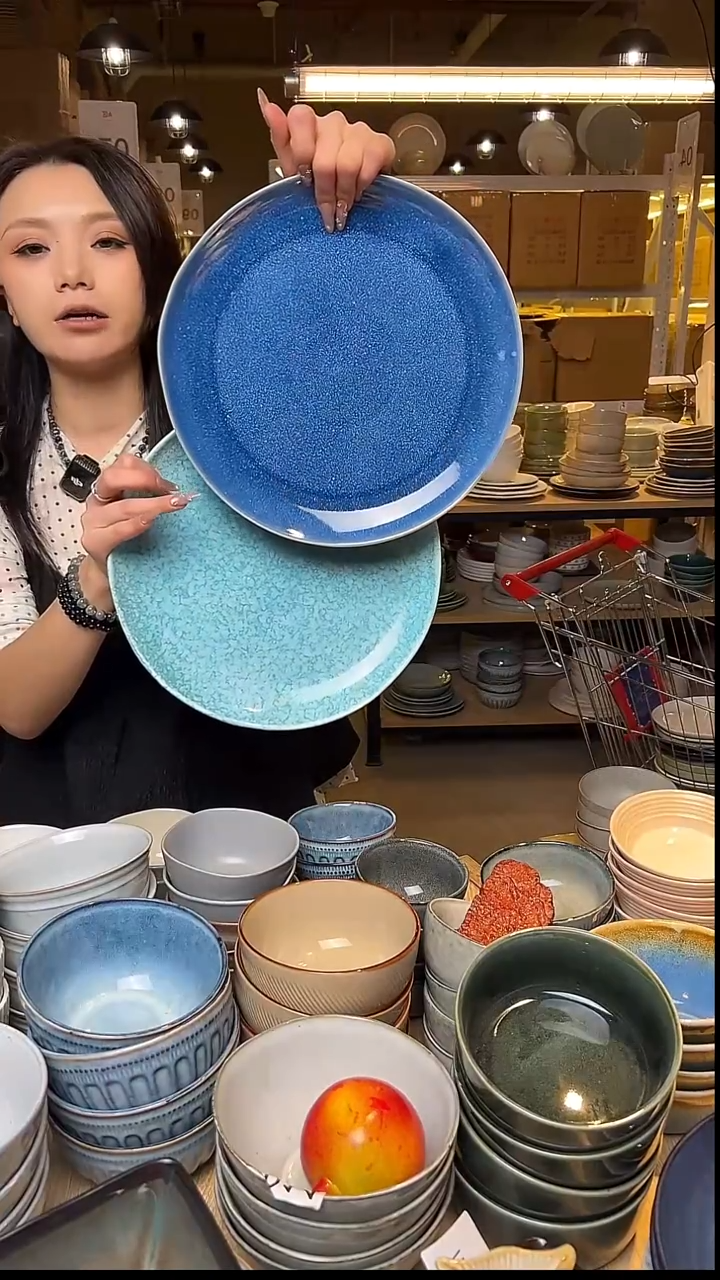 瓷220外贸尾货窑变釉下彩默外微瑕