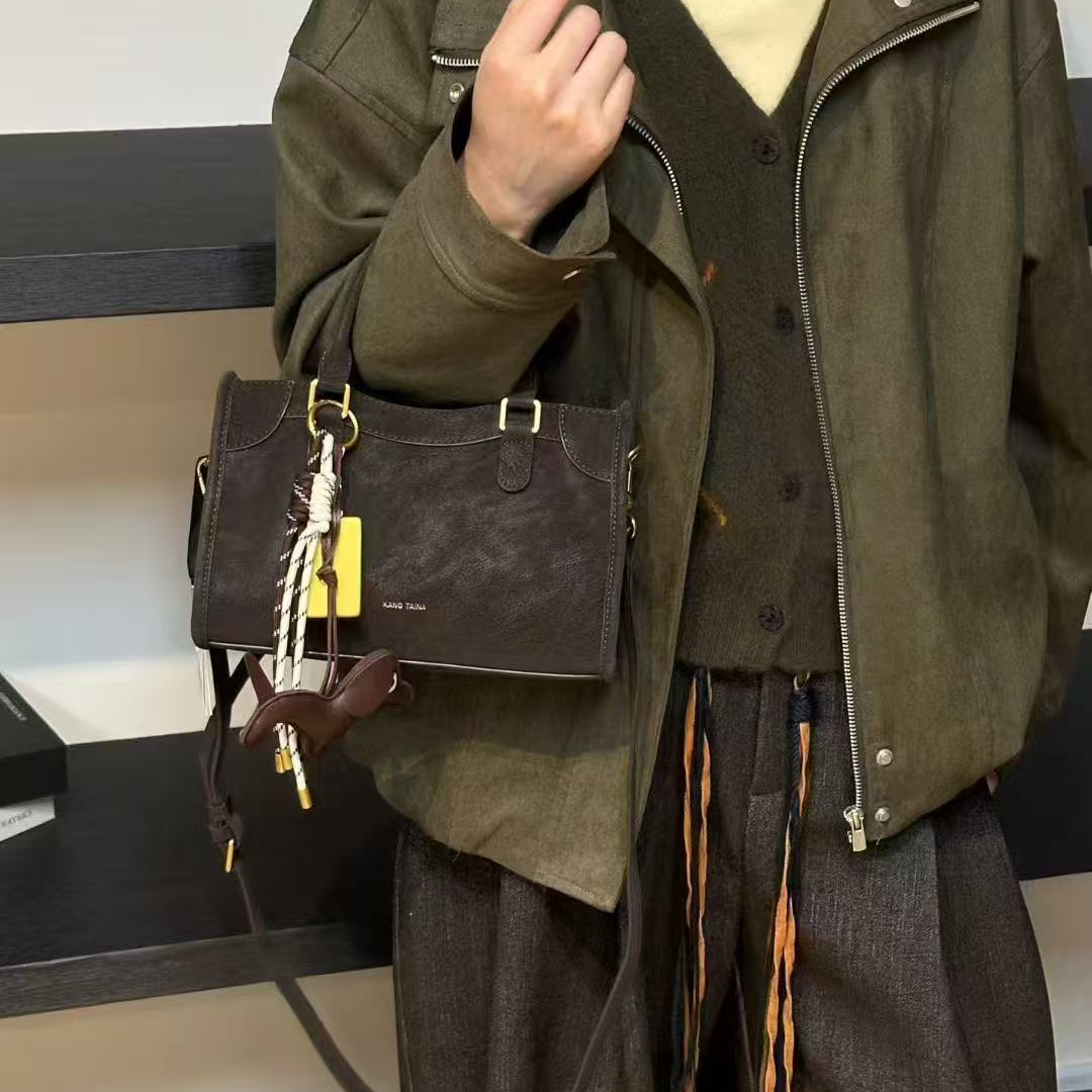直播间扣号链接！防盗防刮复古风单肩斜挎通勤托特包秋冬爆款