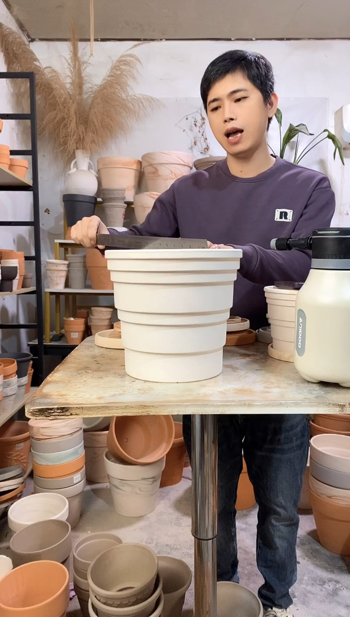 25*23白色竹节 1盆无托