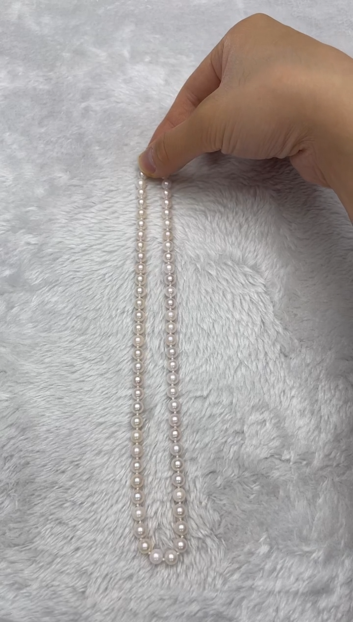 项链银S925镶嵌海水珍珠AK6-6.5mm