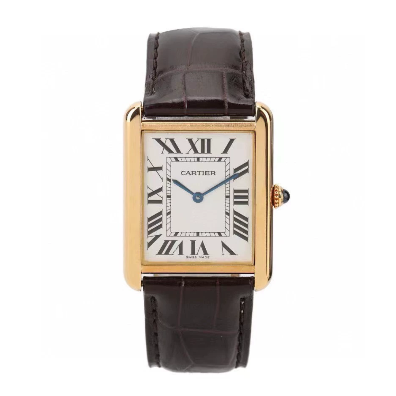 99新 Cartier/卡地亚 坦克 W1018855 34表径 间金石英中性款 单表