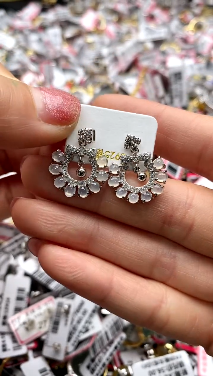 【闪购商品】翡翠戒指银S925镶嵌222222222     3