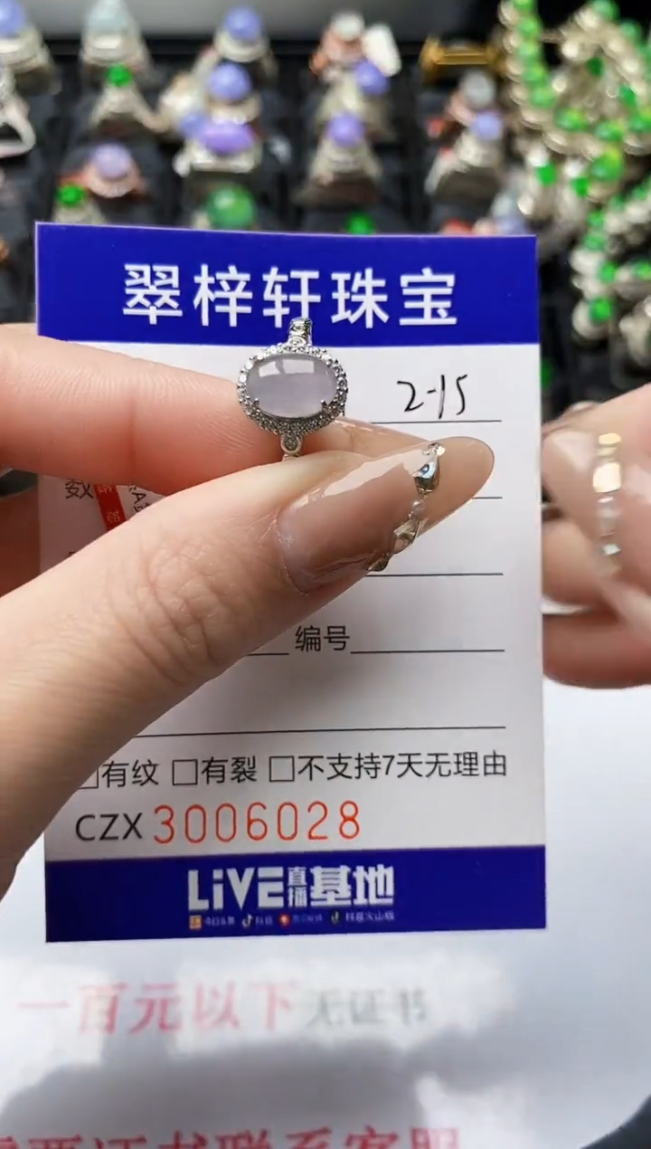 【闪购商品】翡翠戒指银S925镶嵌/6028