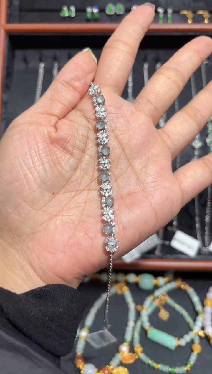 【闪购商品】翡翠颈饰银S925镶嵌蛋面/支持复检/一件