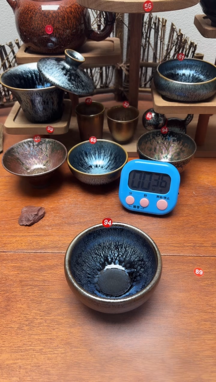 茶盏麦**栽94号建盏工匠茶器