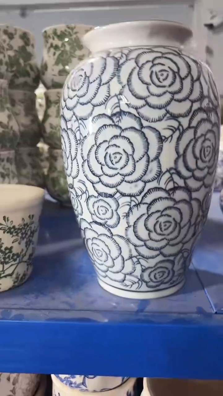 【闪购商品】陶瓷花盆高26.5cm内口9.5cm