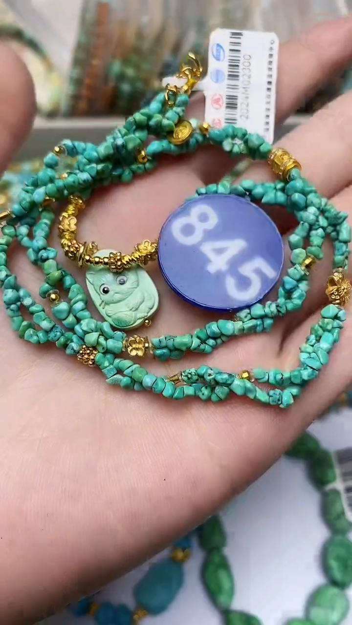 【闪购商品】绿松石项链银S925镶嵌845