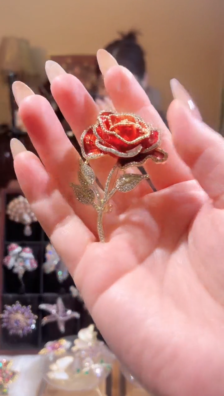 合成立方氧化锆铁合金红玫瑰