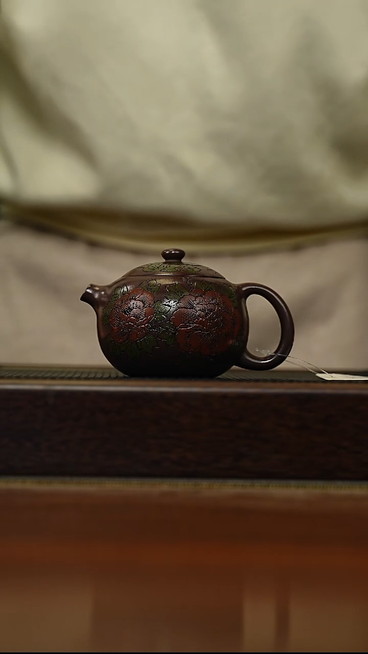 茶壶紫砂宜兴原矿 手工 紫砂壶容量220CC