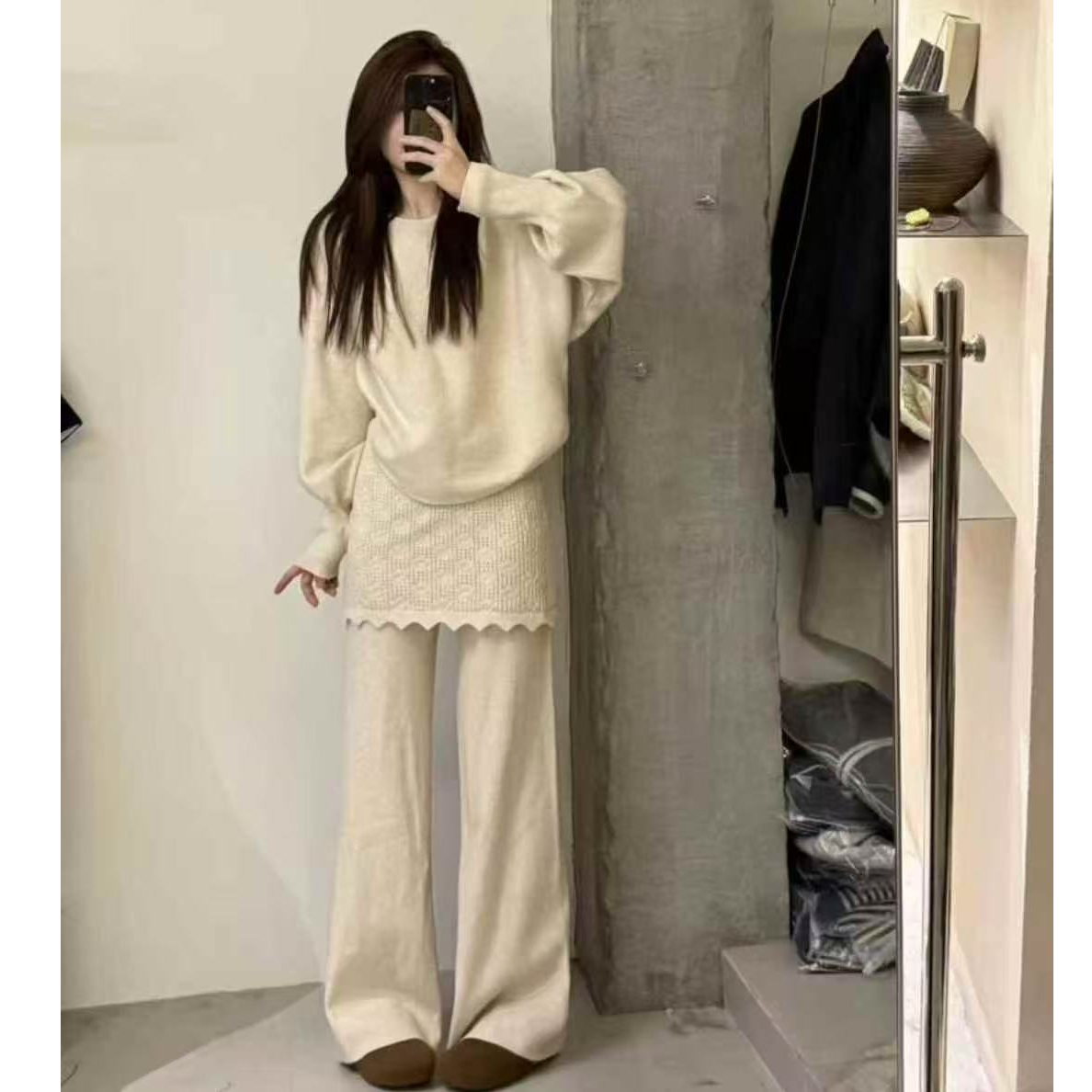 休闲风套装时尚套装裤子时尚秋冬小香风千金风