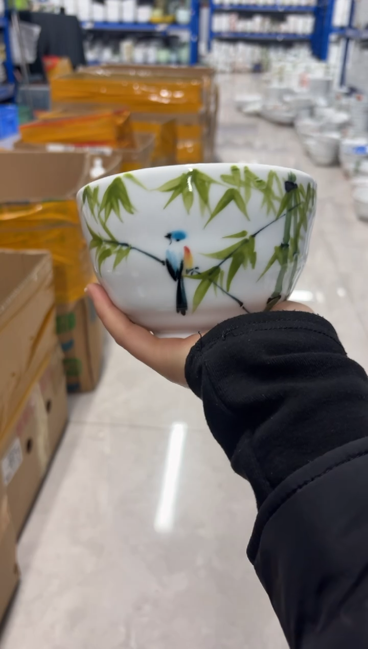 景德镇手绘釉中彩（食品级）墩墩碗