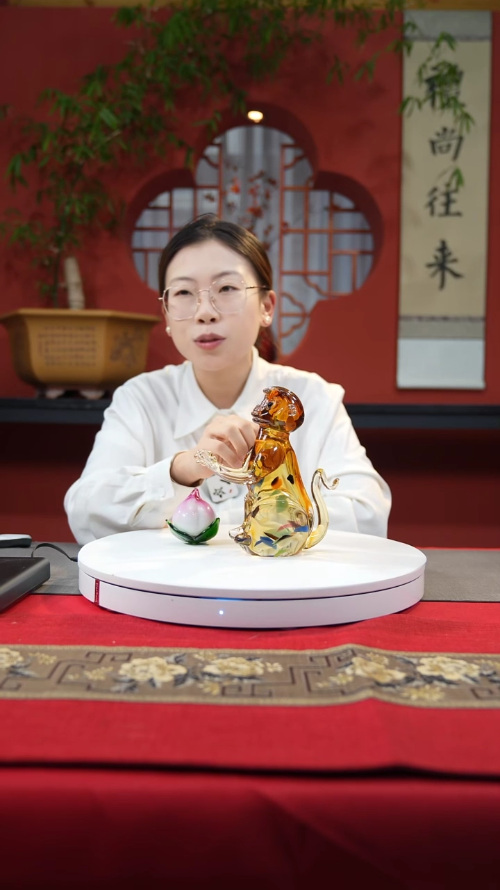 【闪购商品】琉璃手工艺品金猴