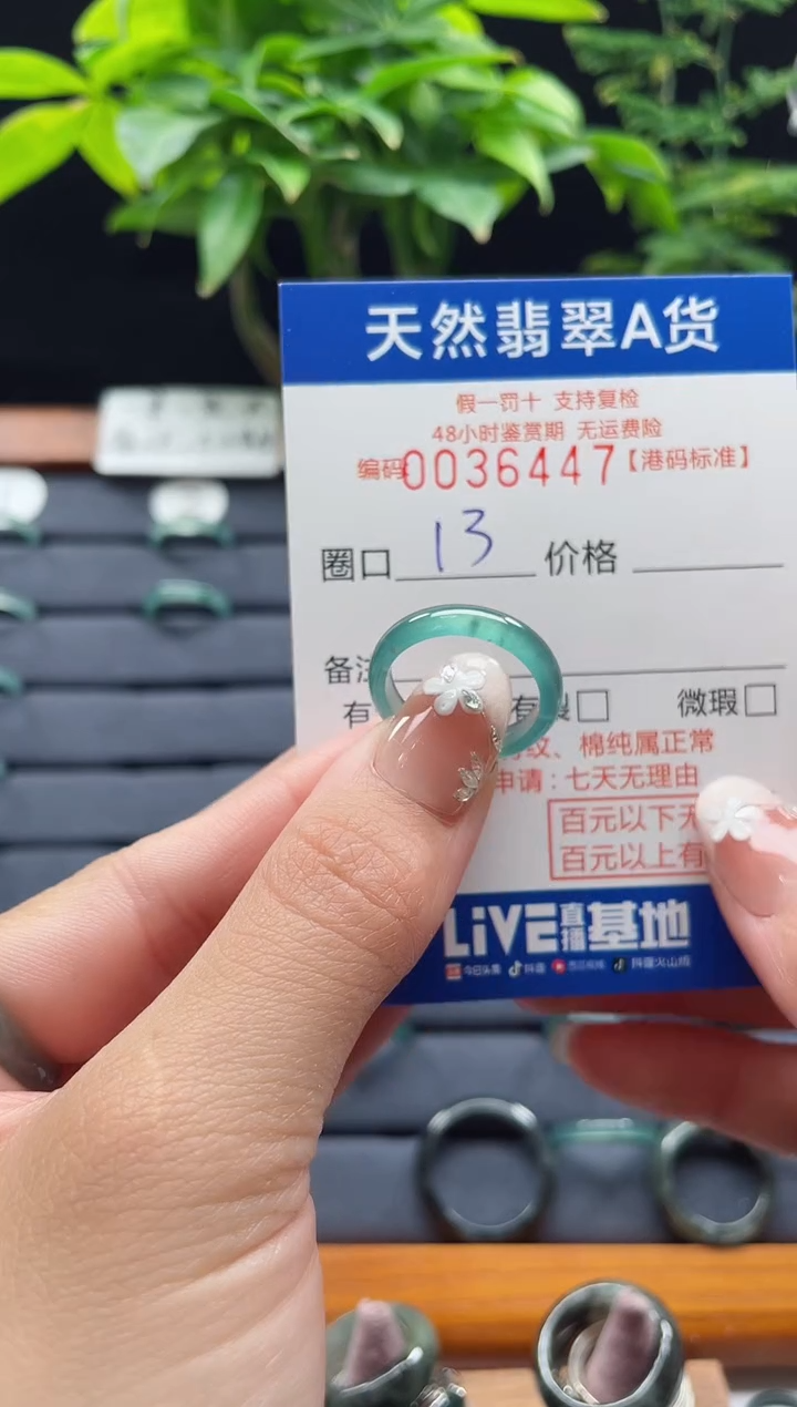 【闪购商品】翡翠未镶嵌戒指翡翠戒指6447