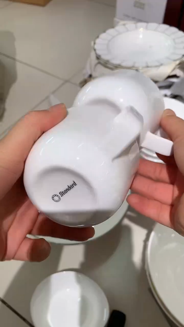 6个杯子隆达骨质瓷
