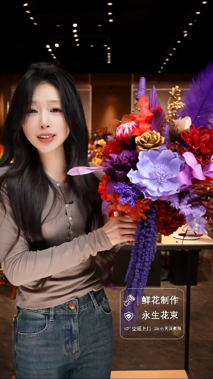 手工艺品琉璃手工花器花束空运包邮送货上门-以图片为准    