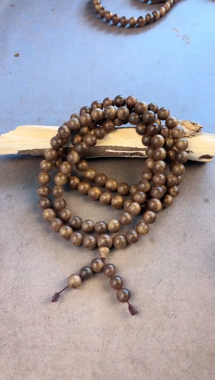 沉香沉香碎屑芽庄白奇10圆珠多圈沉77克+多样性发一