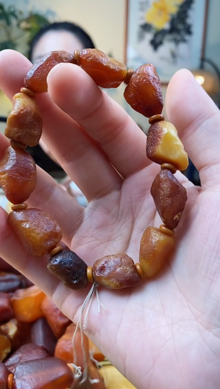 【闪购商品】琥珀手串未镶嵌手串