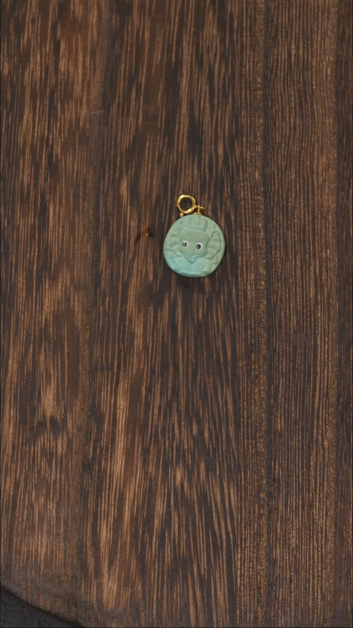 【闪购商品】绿松石挂饰18K金镶嵌1