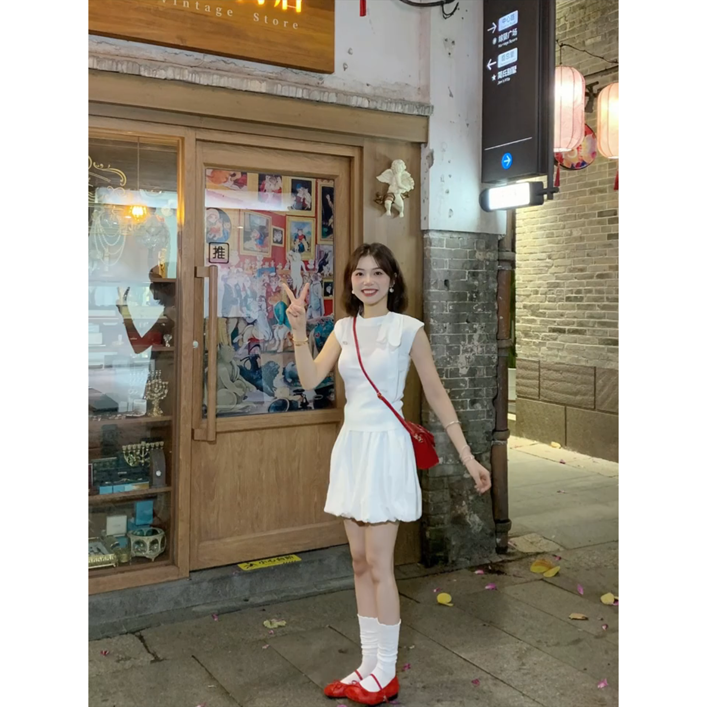 2025夏季新款绑带短袖T恤上衣简约高级感花苞短裙套装女韩系穿搭