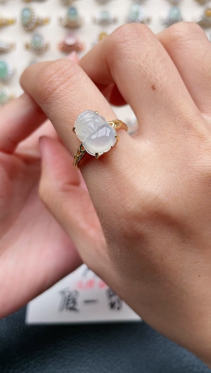 【闪购商品】翡翠戒指银S925镶嵌1111