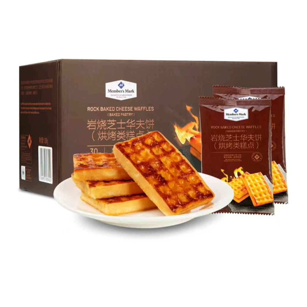 「MembersMark/山姆」岩烧芝士华夫饼（烘烤类糕点）1.08kg零食美食
