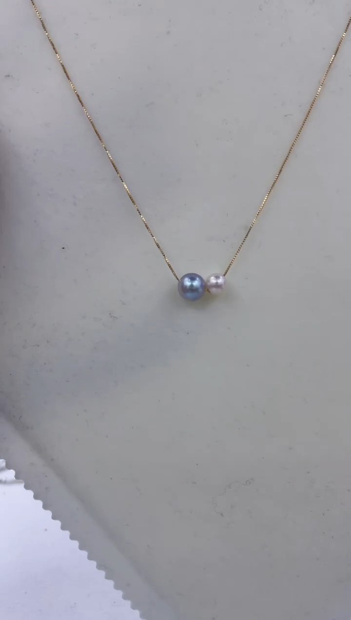 颈饰银S925镶嵌海水珍珠  