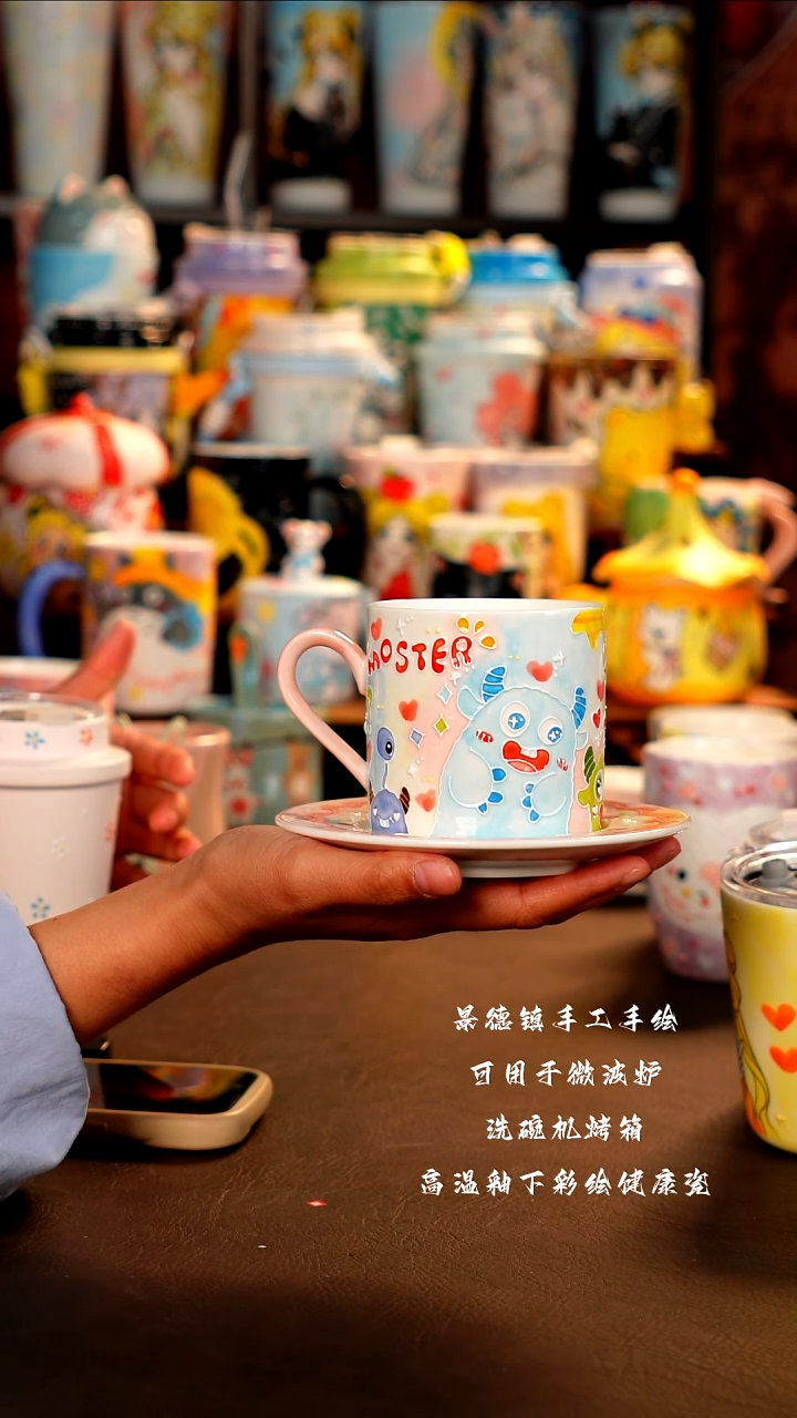 景德镇设计款手工手绘杯杯