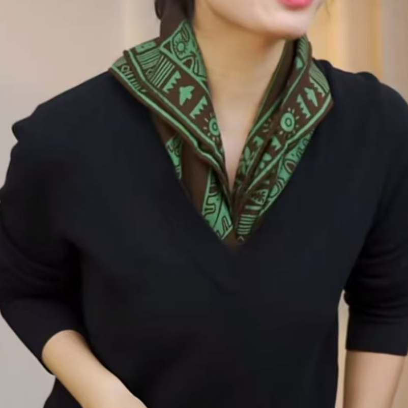 【斯瓦山丘】62cm羊毛轻奢时尚中方巾小众围巾女冬季丝巾围巾直播