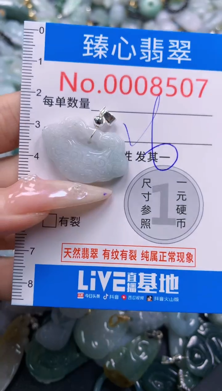 翡翠未镶嵌颈饰含绳000