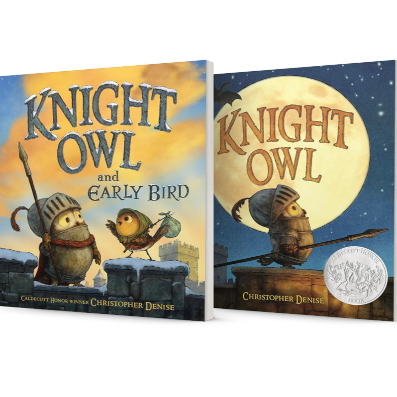 小骑士猫头鹰2册 Knight Owl 精装儿童绘本故事书