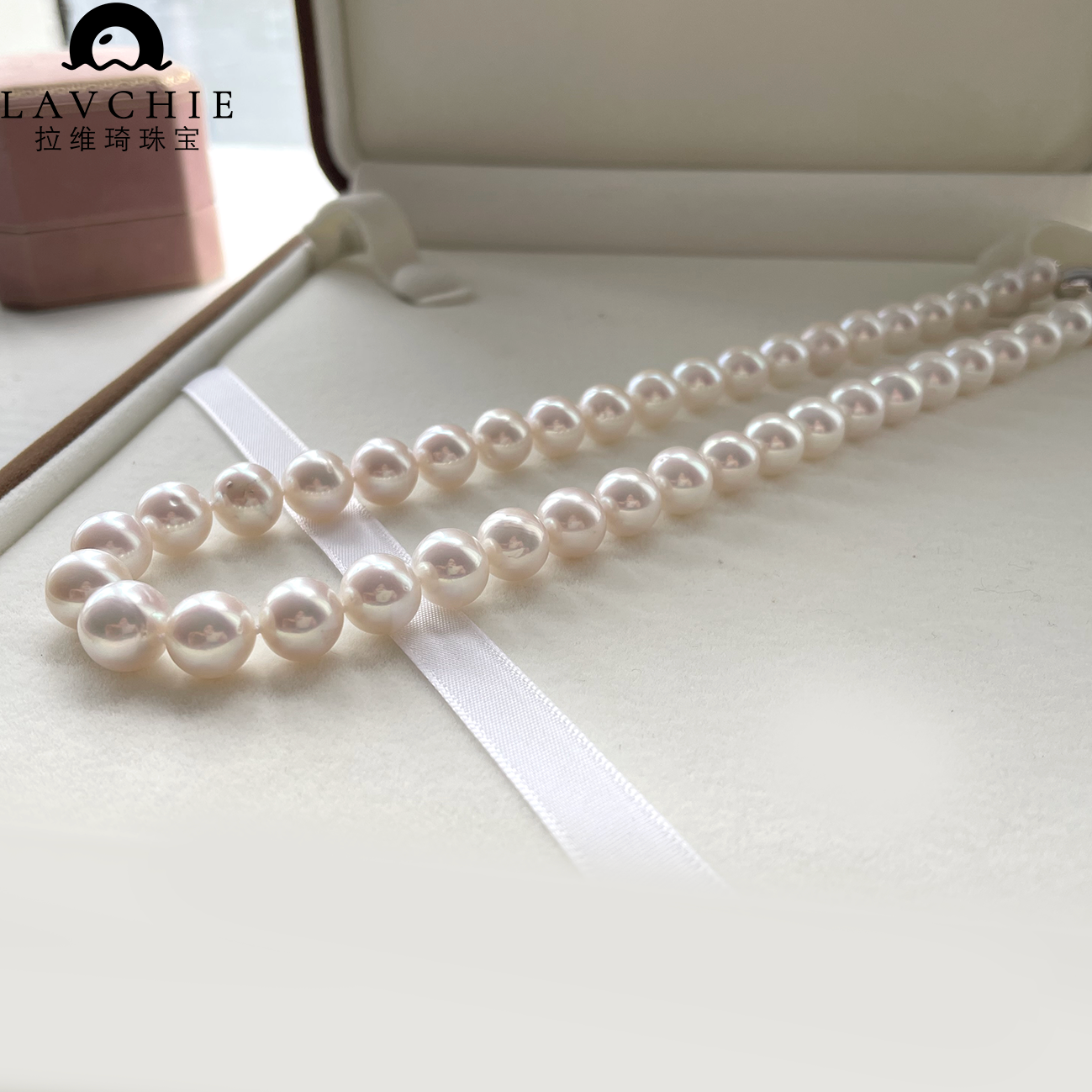 拉维琦【春不晚】9-11mm天然淡水珍珠极光极亮正圆微瑕通体S925银